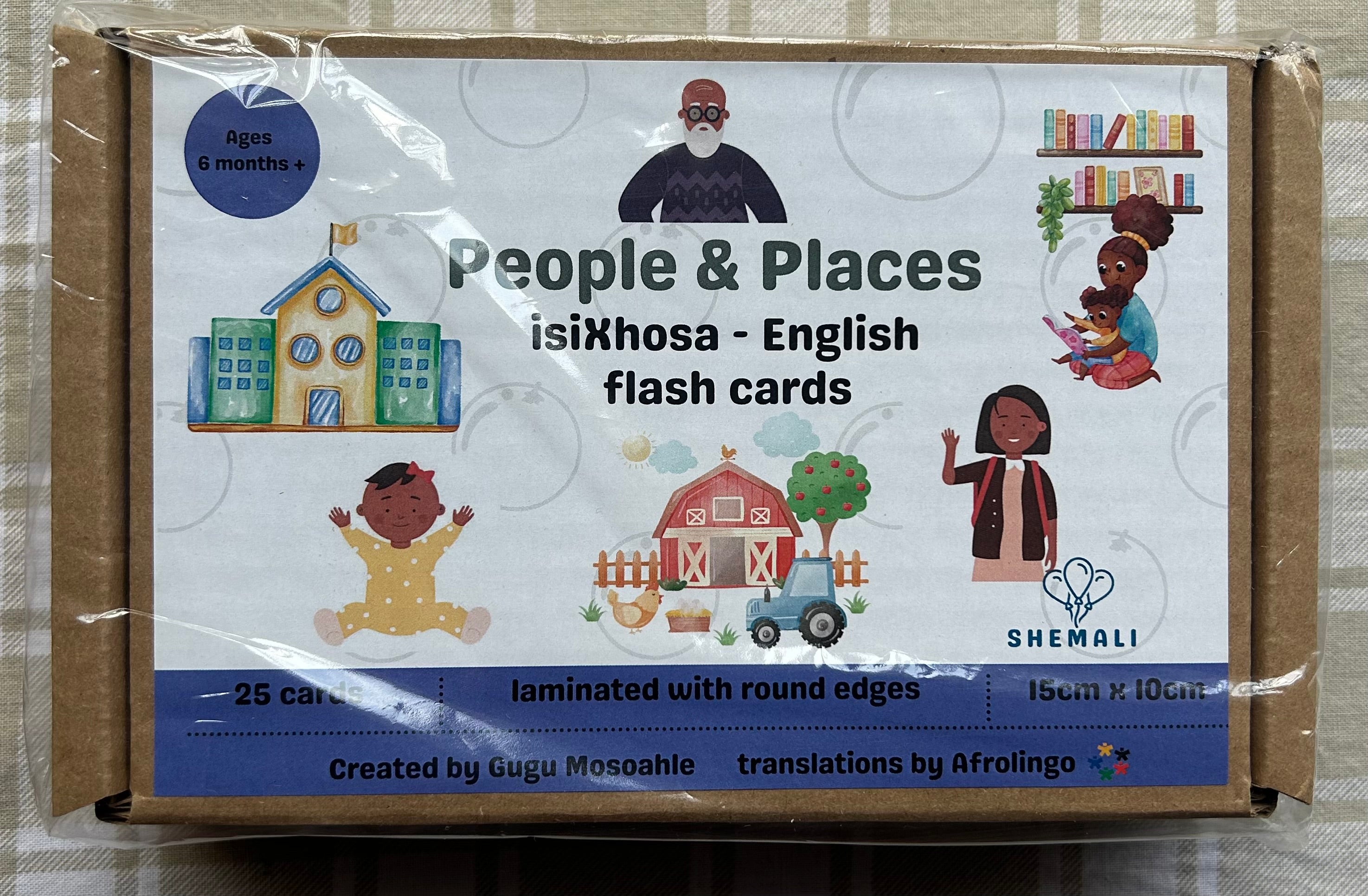 PEOPLE & PLACES - ISIXHOSA TO ENGLISH FLASH CARDS