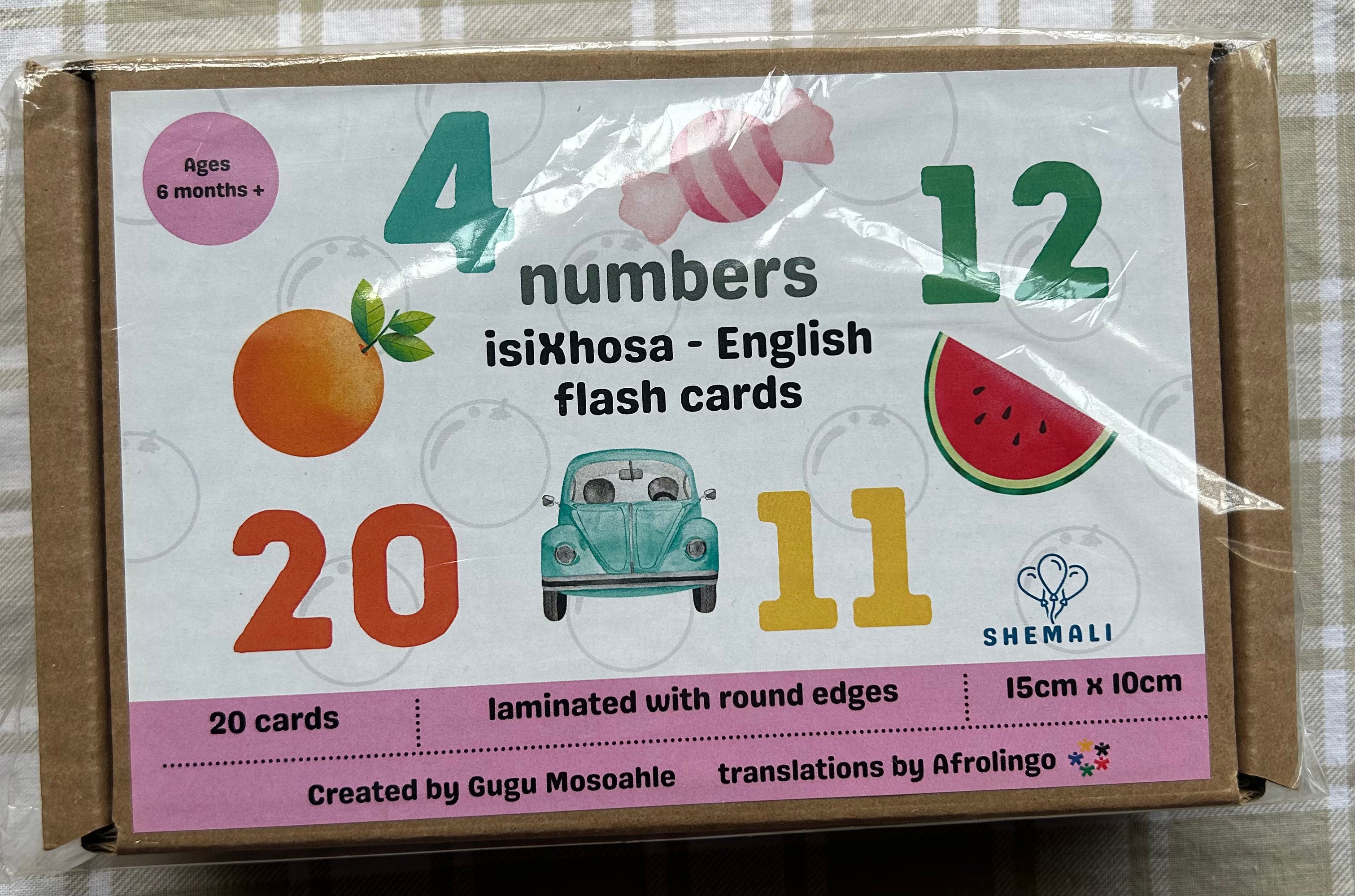 NUMBERS - ISIXHOSA TO ENGLISH FLASH CARDS