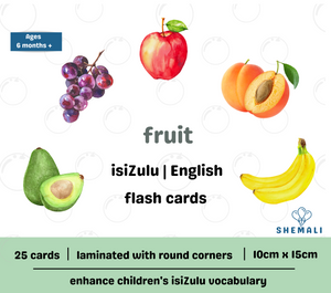 FRUIT - ISIZULU TO ENGLISH FLASH CARDS